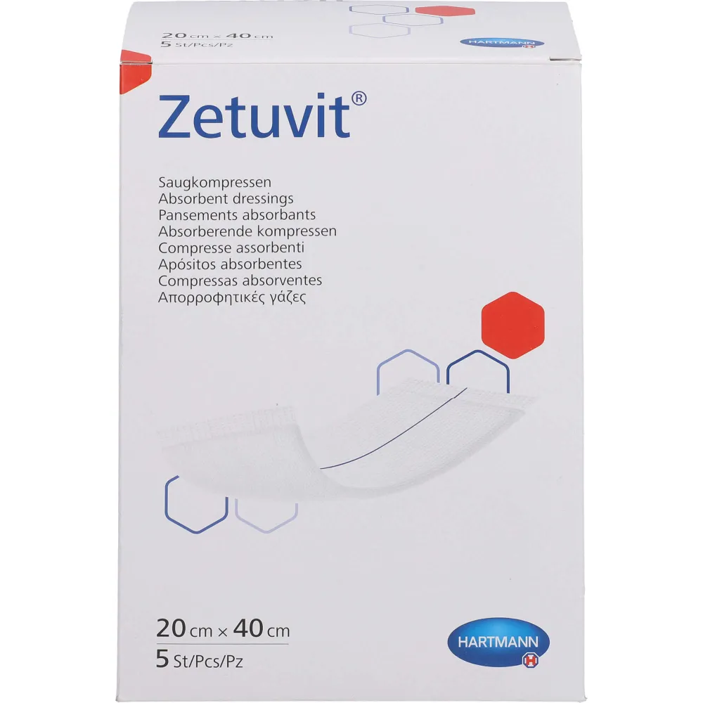 Zetuvit Saugkompressen steril 20x40 cm 5 St