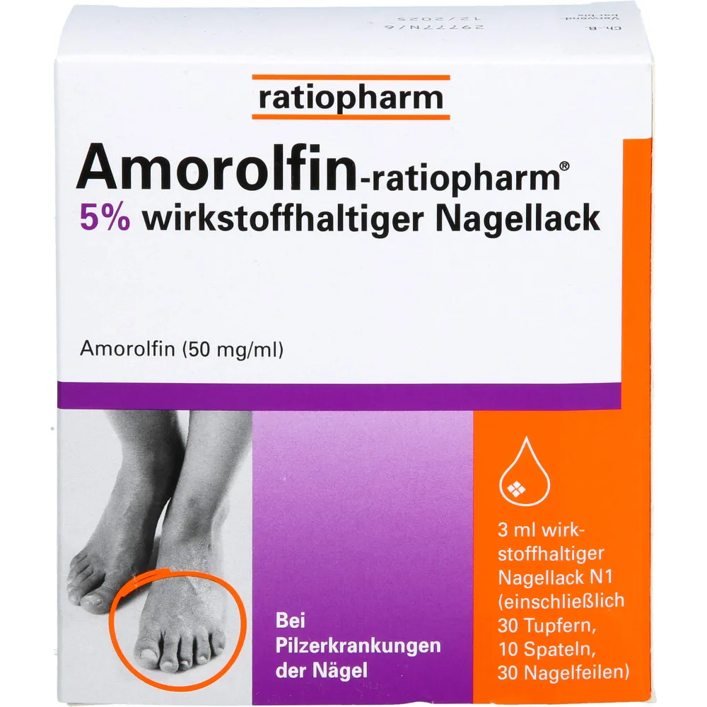 Amorolfin-ratiopharm 5% wirkstoffhalt.Nagellack 3 ml