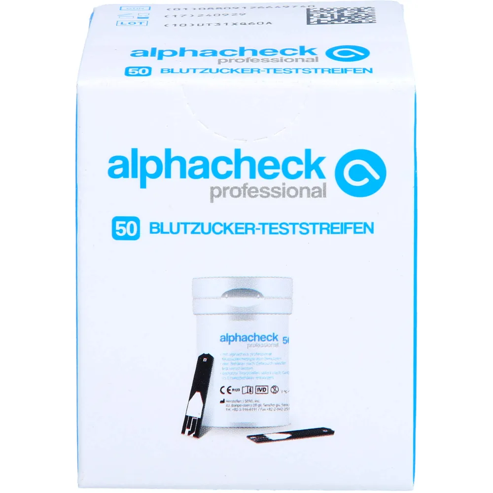 Alphacheck professional Blutzuckerteststreifen 50 St