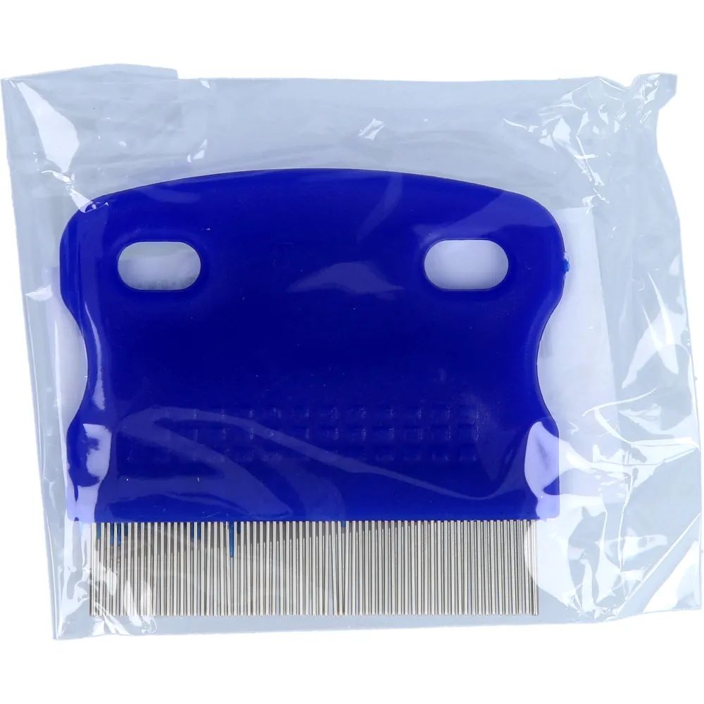 Nissenkamm Metall blauer Griff 1 St