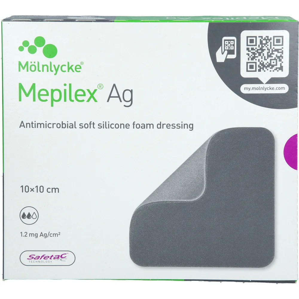 Mepilex Ag Schaumverband 10x10 cm steril 5 St