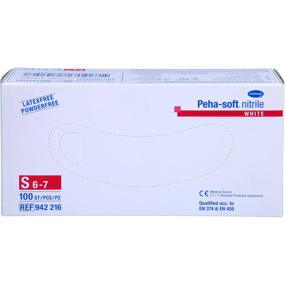 Peha-Soft nitrile white Unt.Hands.unsteril pf S 100 St