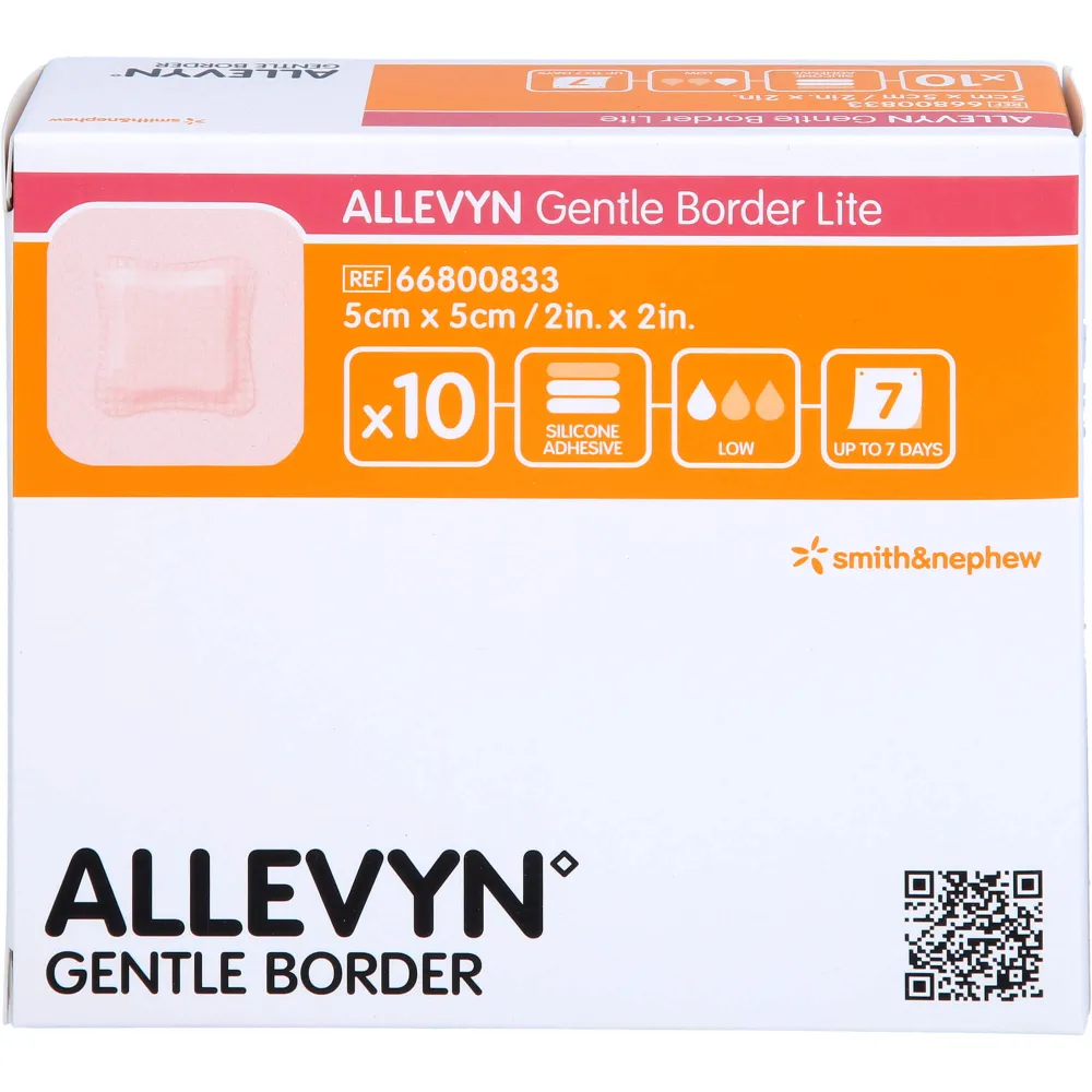 Allevyn Gentle Border Lite 5x5 cm Schaumverb. 10 St