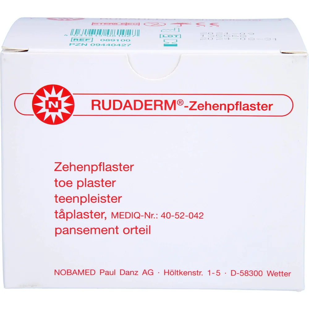 Rudaderm Zehenpflaster 100 St