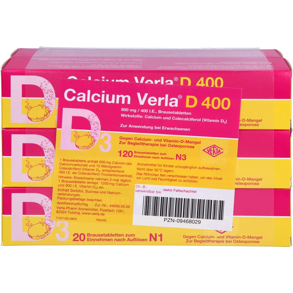 Calcium Verla D 400 Brausetabletten 120 St