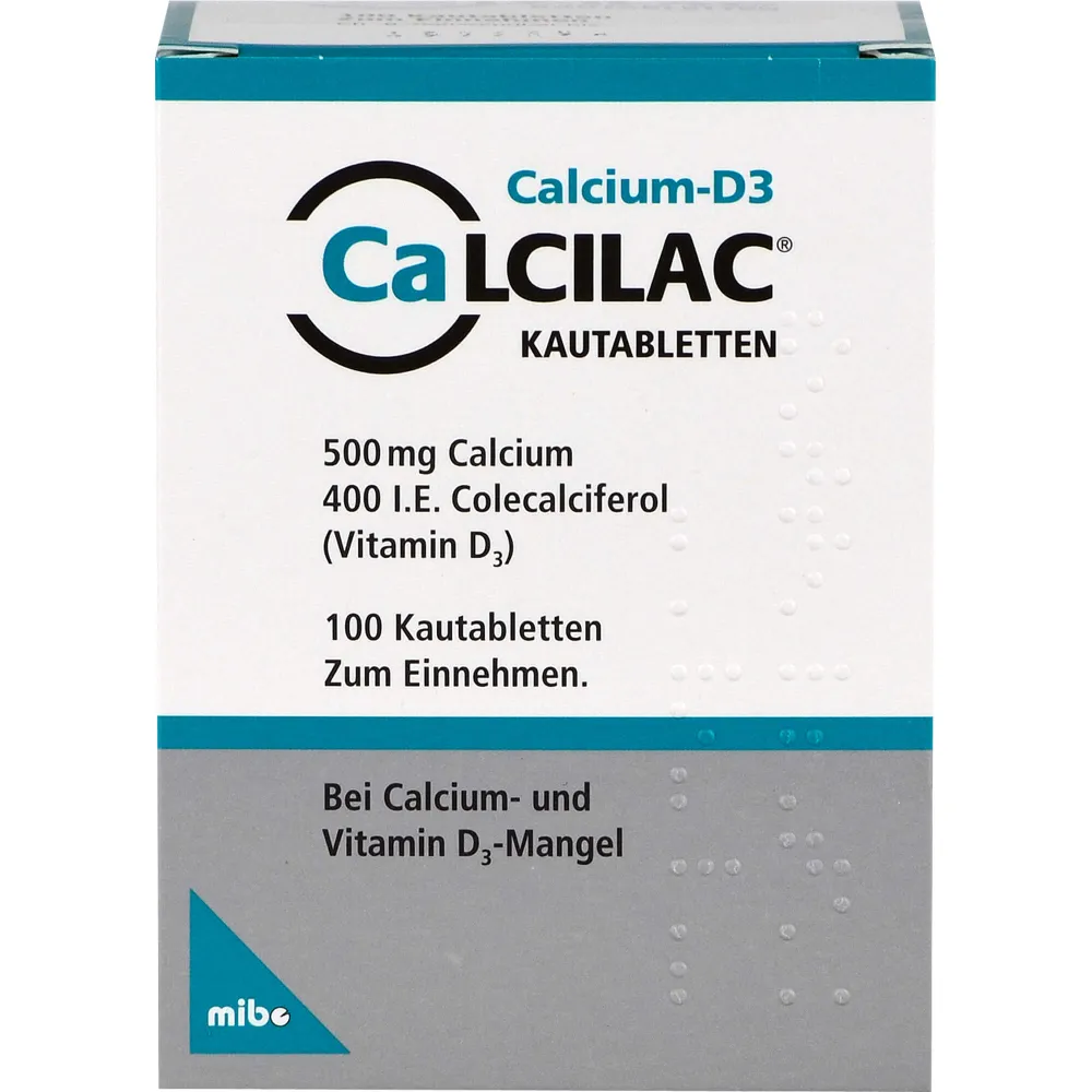 Calcilac Kautabletten 500 mg/400 I.E. 100 St