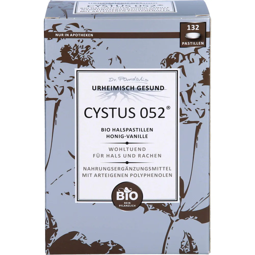 Cystus 052 Bio Halspastillen Honig Vanille 132 St