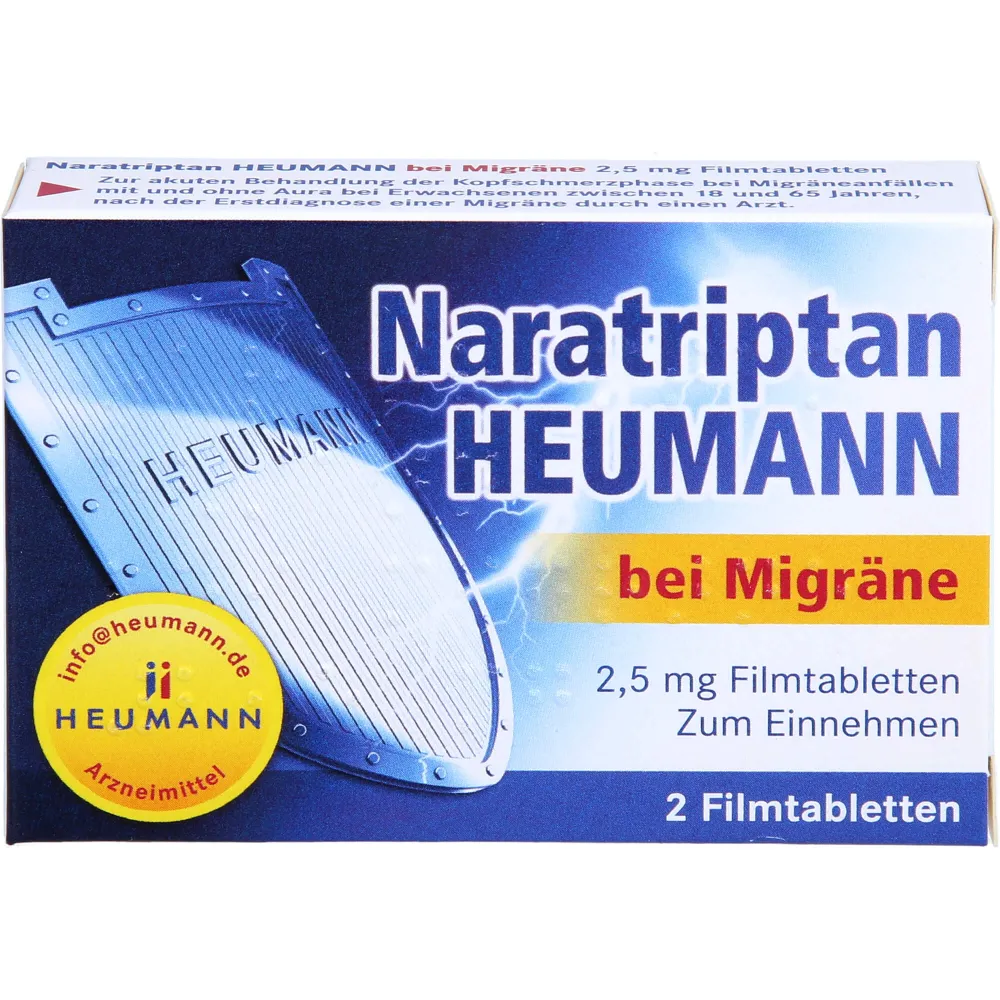 Naratriptan Heumann bei Migräne 2,5 mg Filmtabl. 2 St