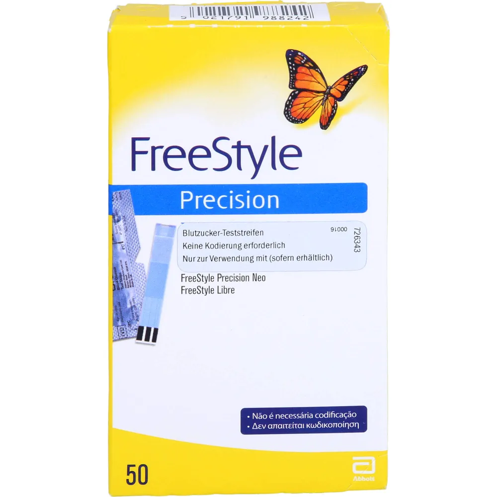 Freestyle Precision Blutzucker Teststr.o.Codierung 50 St