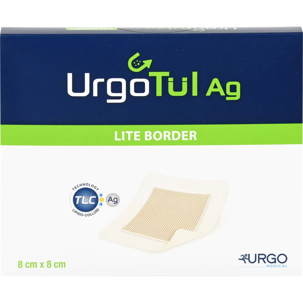 Urgotül Ag Lite Border 8x8 cm Verband 10 St