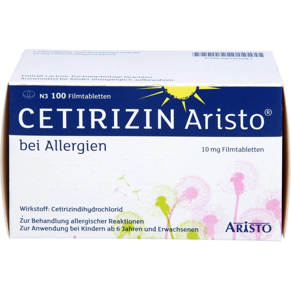 Cetirizin Aristo bei Allergien 10 mg Filmtabletten 100 St
