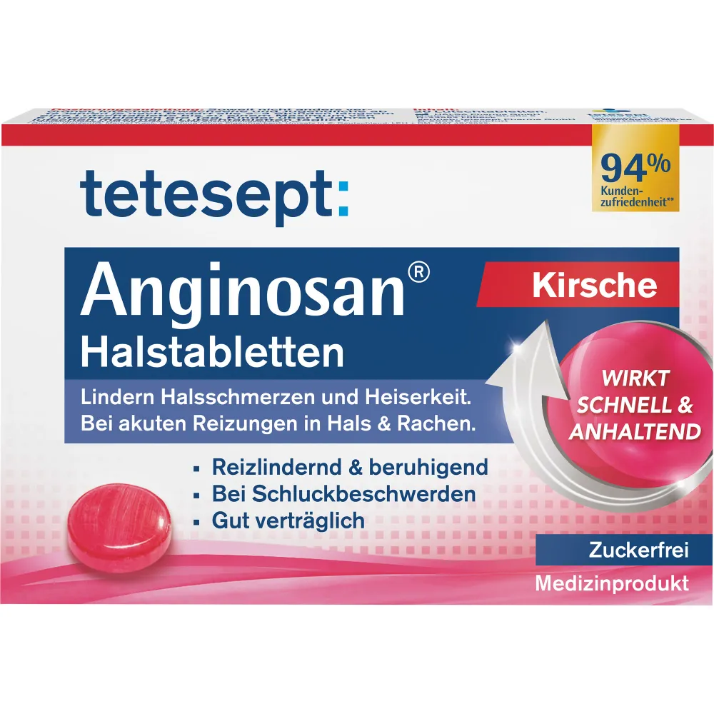 Tetesept Anginosan Halstabletten zuckerfrei Kirsch 20 St