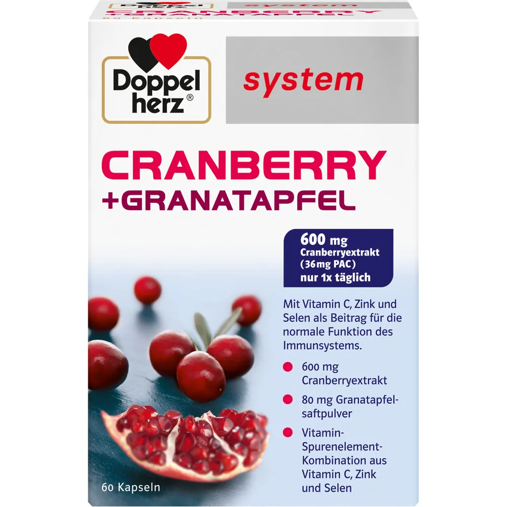 Doppelherz Cranberry+Granatapfel system Kapseln 60 St