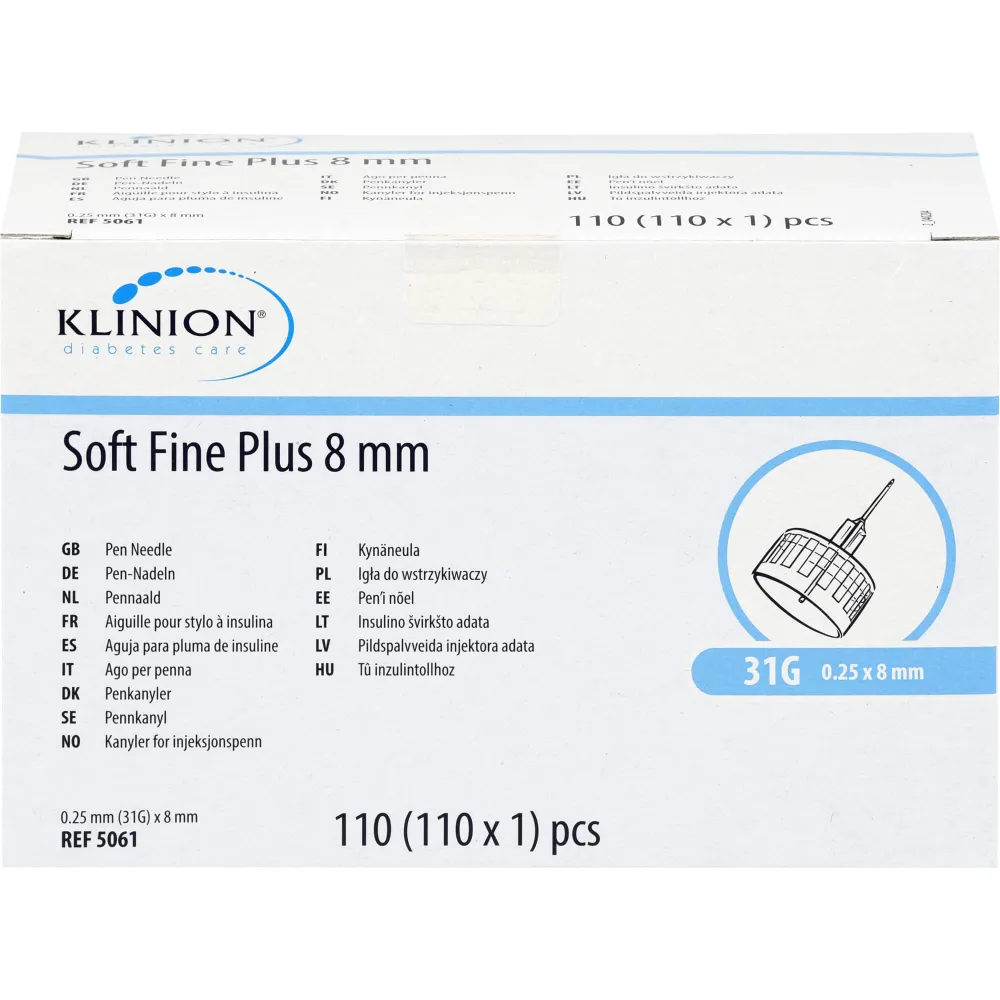 Soft Fine plus Kanülen 8 mm 31 G 0,25 mm 110 St