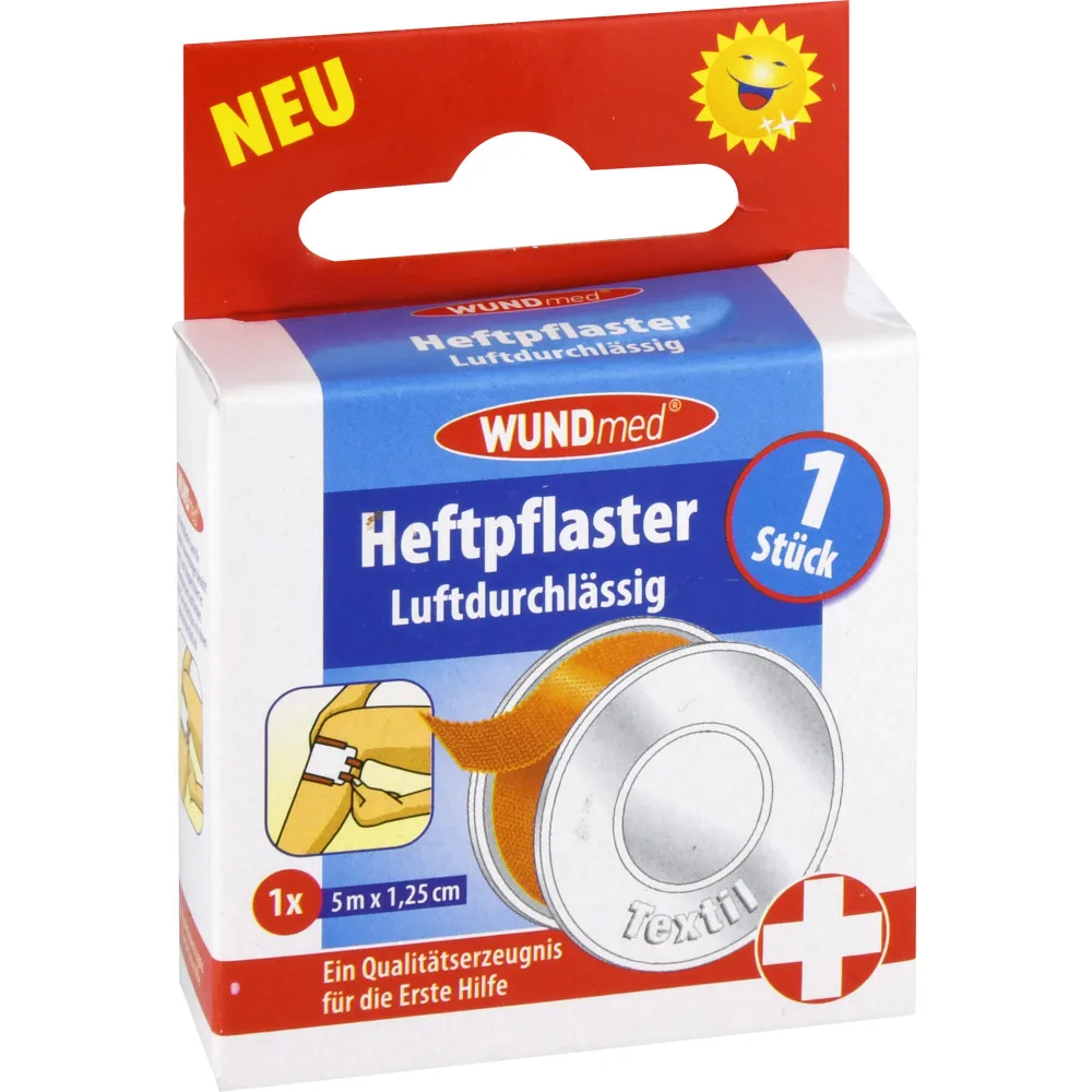 Heftpflaster Textil 1,25 cmx5 m 1 St