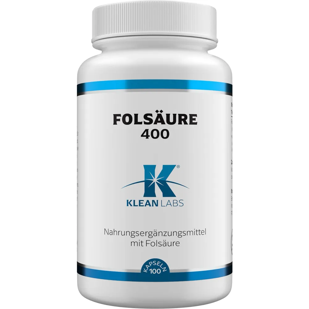 Folsäure 400 µg Klean Labs Kapseln 100 St