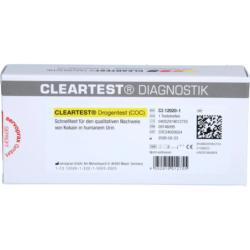Cleartest Drogentest Coc Teststreifen 1 St