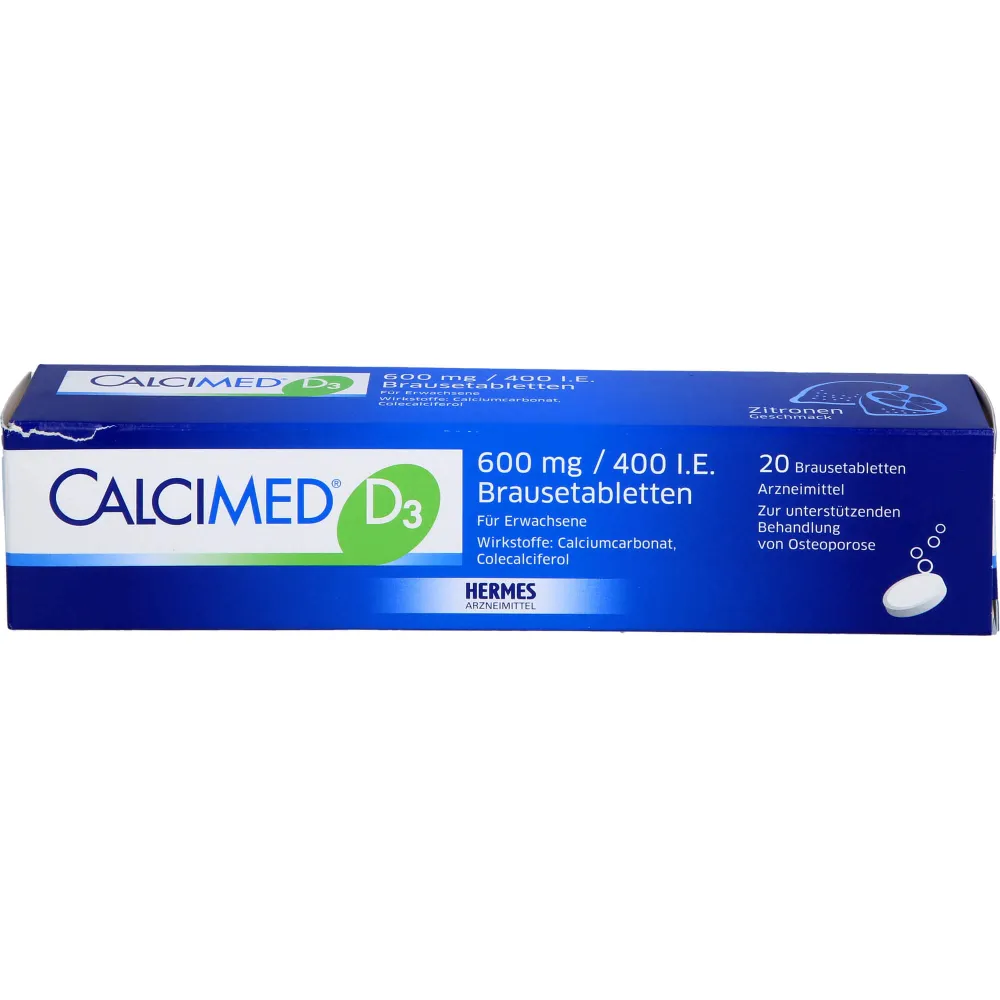 Calcimed D3 600 mg/400 I.E. Brausetabletten 20 St