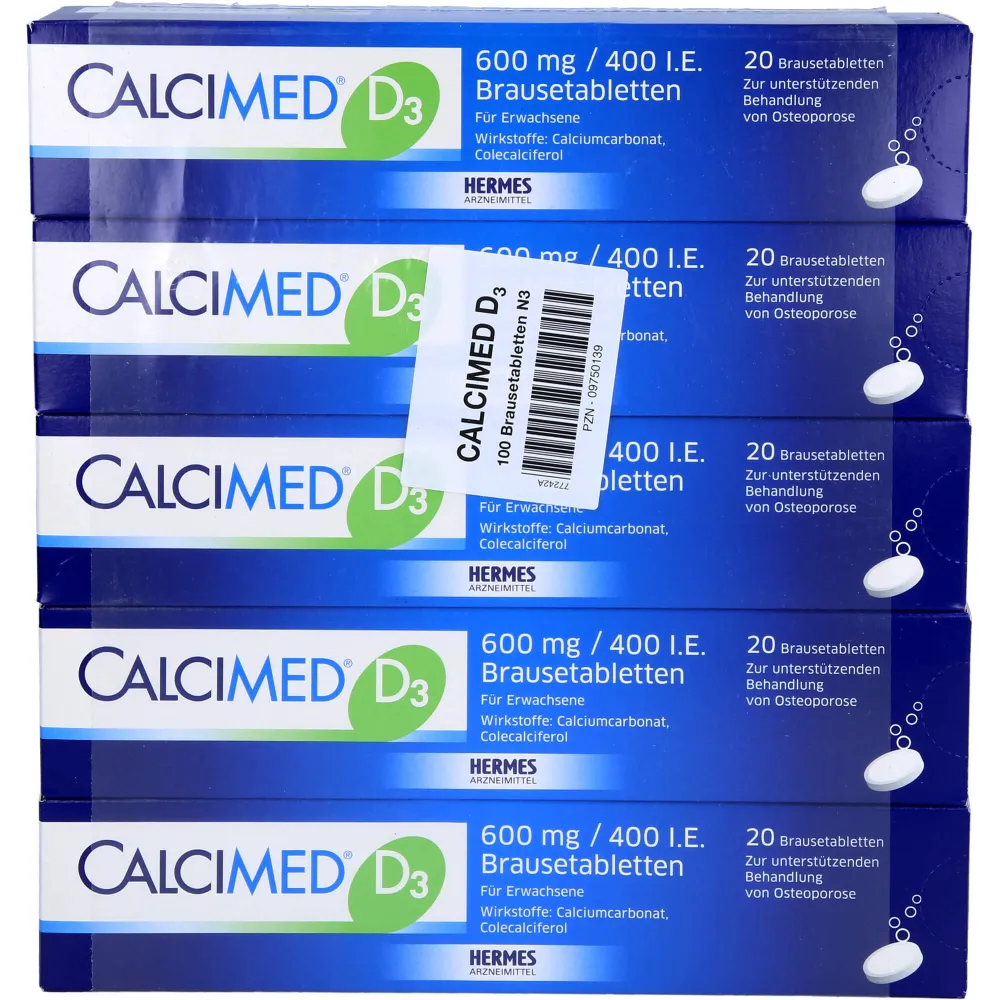Calcimed D3 600 mg/400 I.E. Brausetabletten 100 St