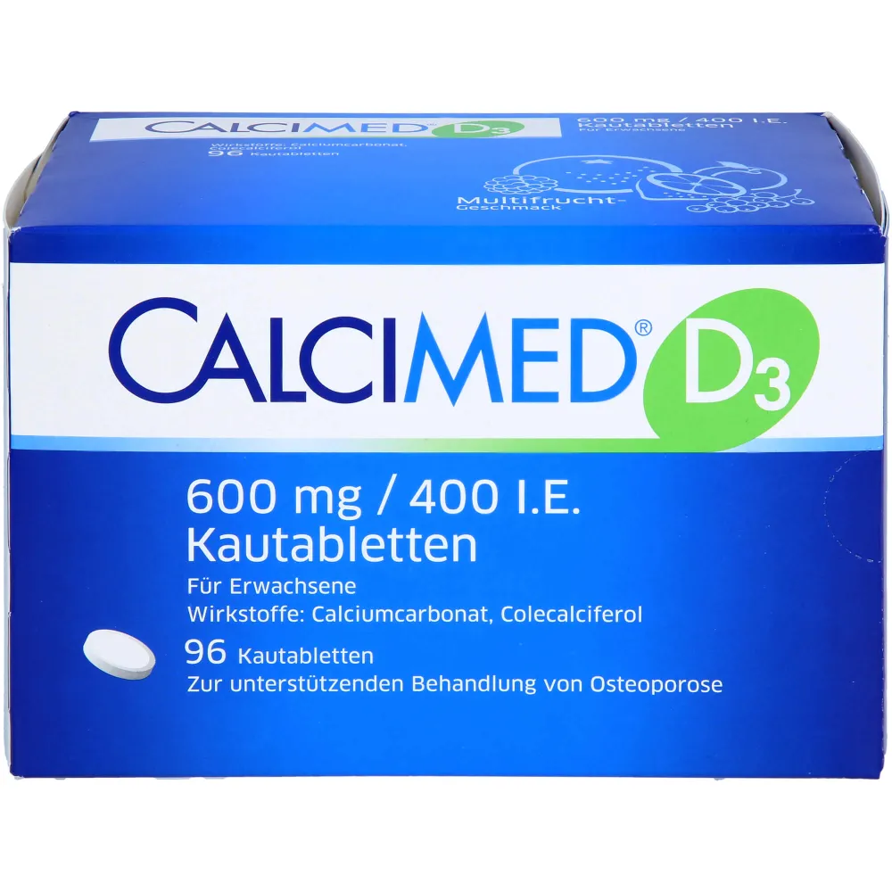 Calcimed D3 600 mg/400 I.E. Kautabletten 96 St