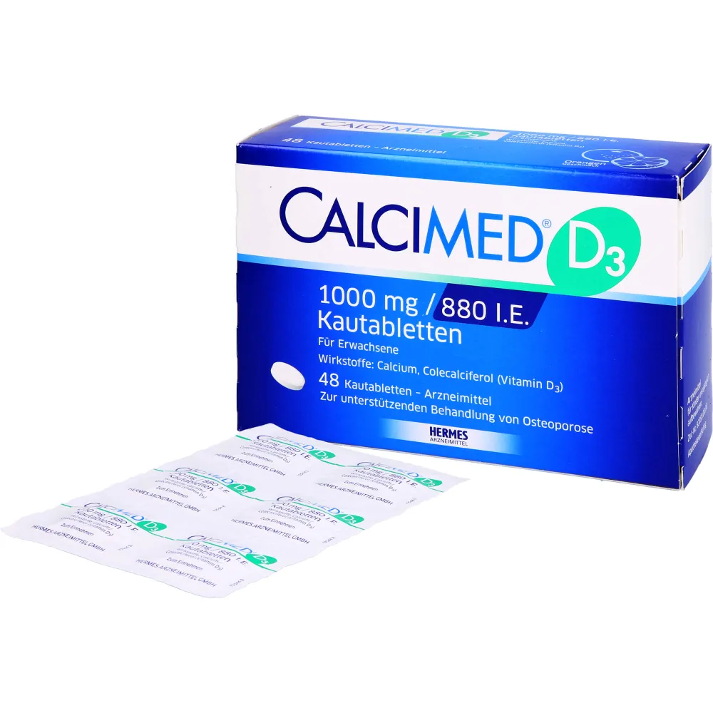 Calcimed D3 1000 mg/880 I.E. Kautabletten 48 St