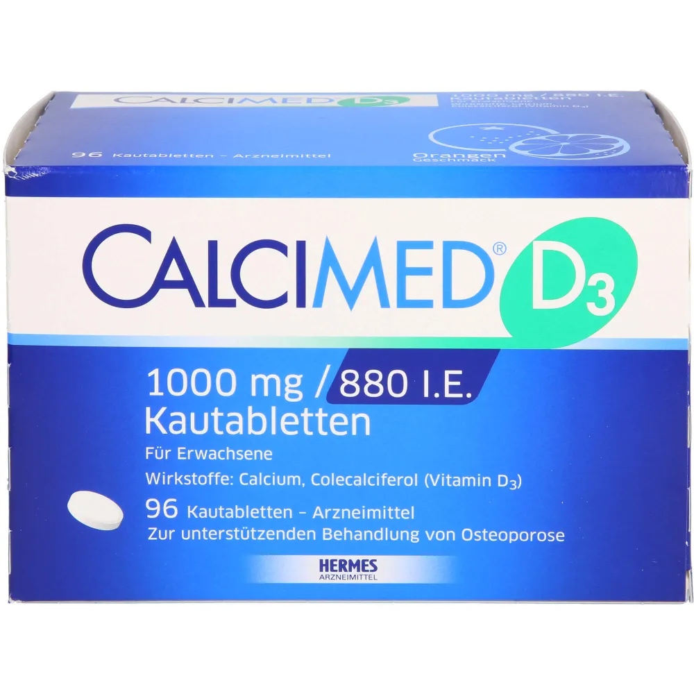 Calcimed D3 1000 mg/880 I.E. Kautabletten 96 St