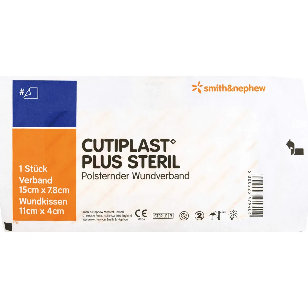 Cutiplast Plus steril 7,8x15 cm Verband 1 St