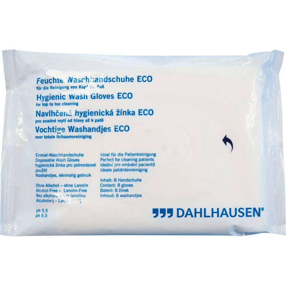 Waschhandschuhe Einmal Eco feucht 8 St