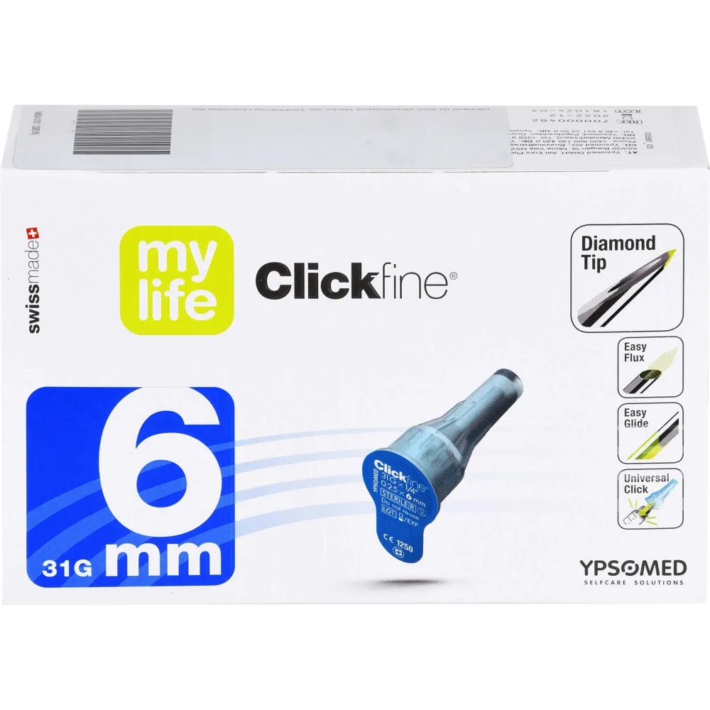 Mylife Clickfine Pen-Nadeln 31 G 6 mm 100 St