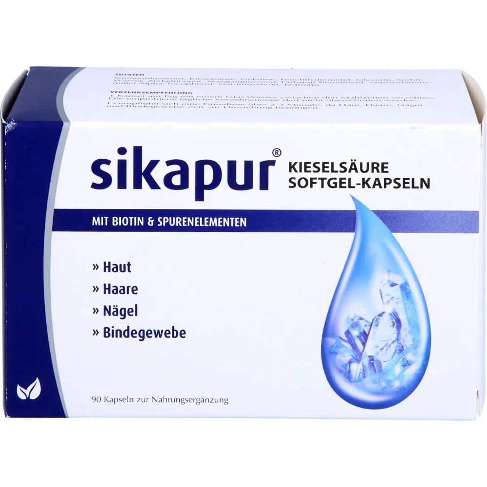 Sikapur Kieselsäure Softgel-Kapseln mit Biotin 90 St