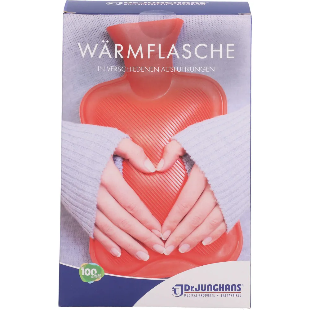 Wärmflasche 2 l mit Bezug rot 2 l