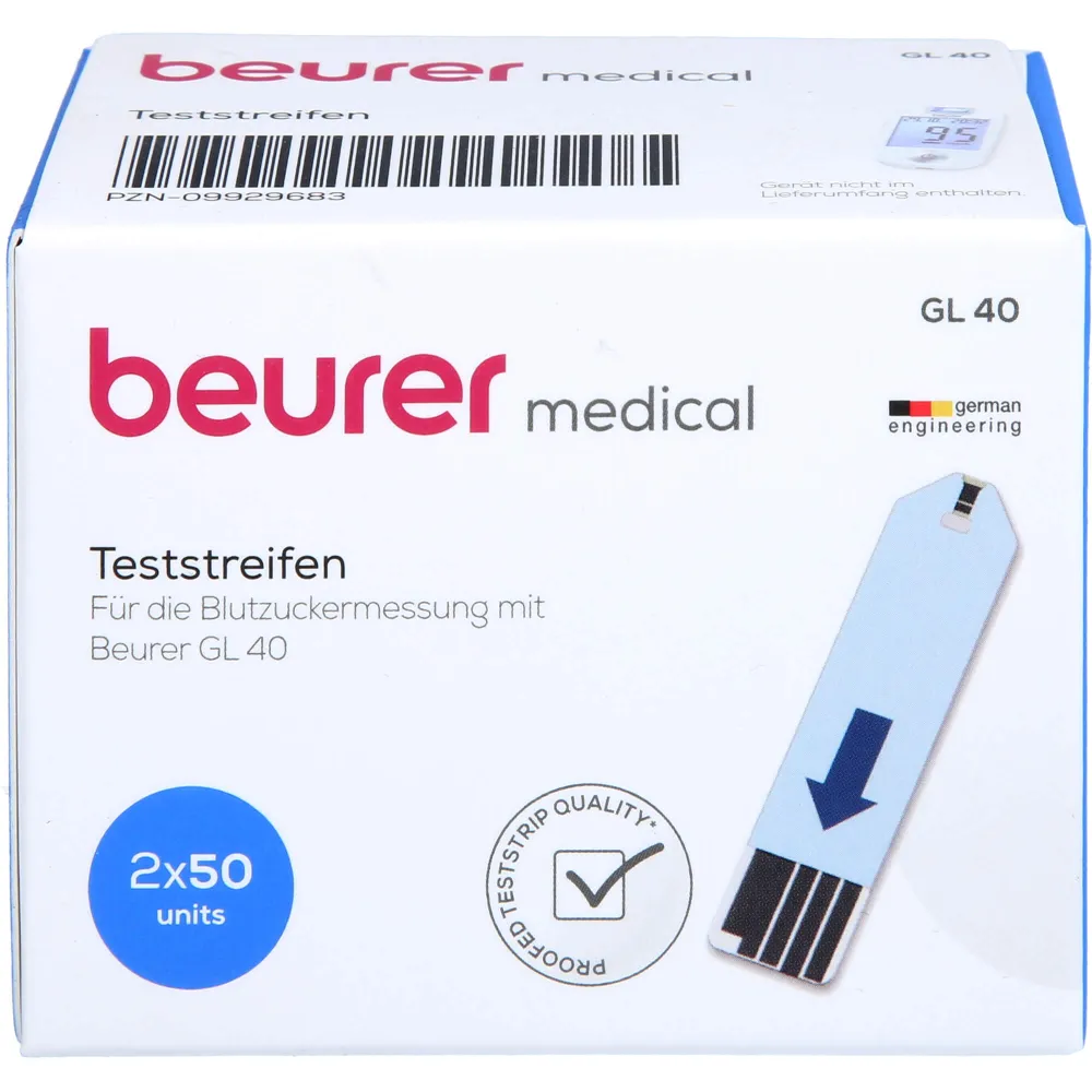 Beurer Gl40 Blutzuckerteststreifen 100 St