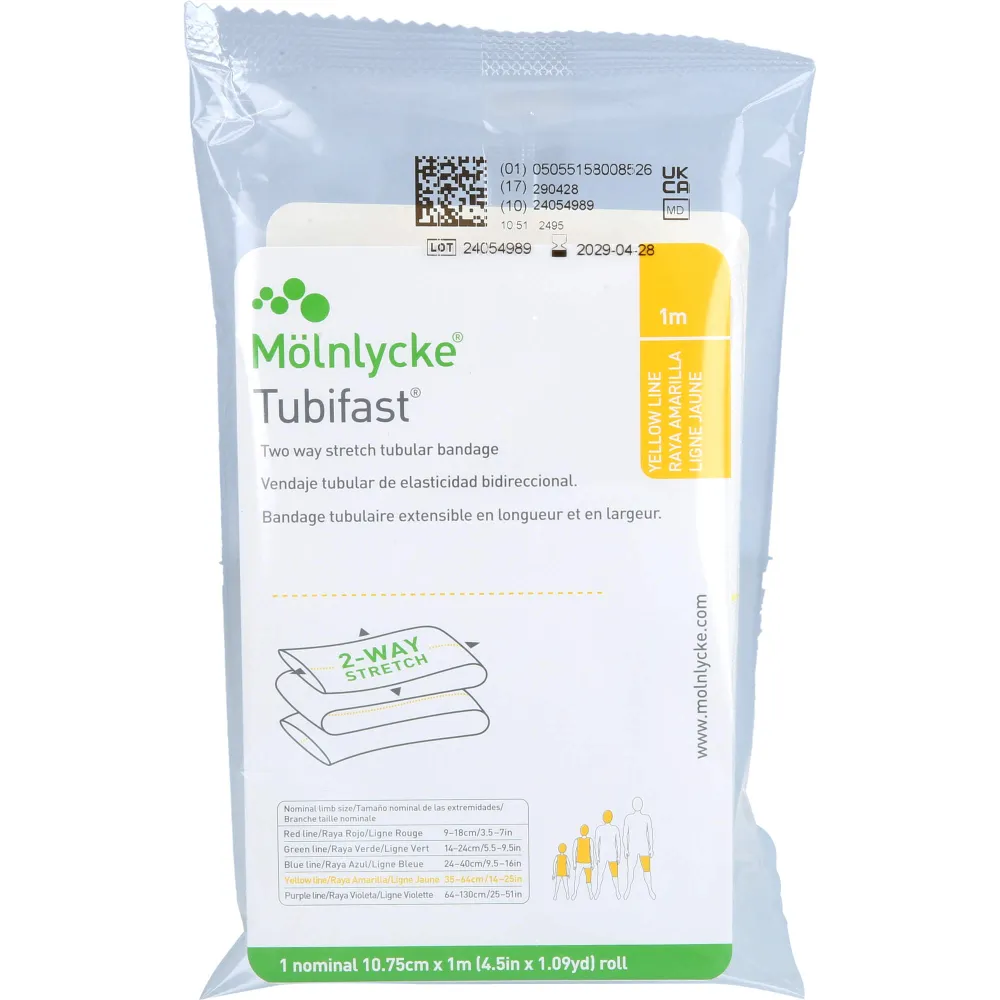 Tubifast 2-Way Stretch 10,75 cmx1 m gelb 12 St