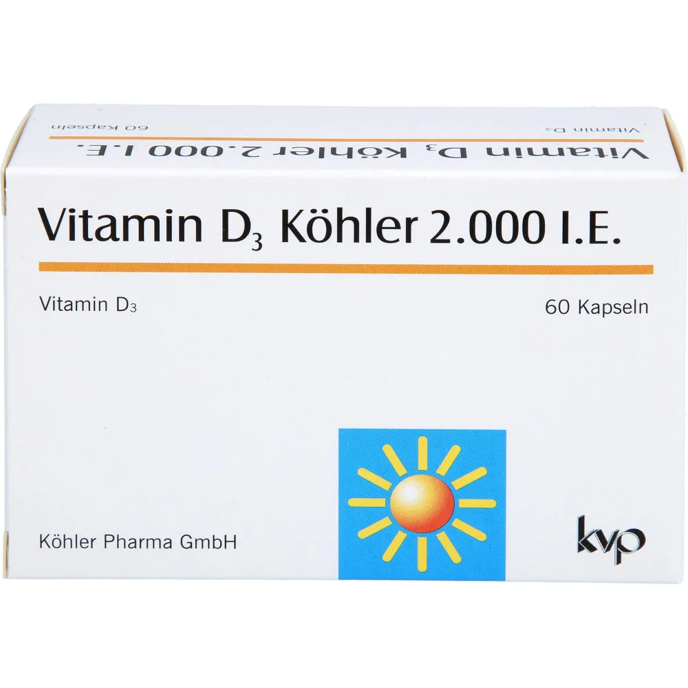Vitamin D3 Köhler 2.000 I.E. Kapseln 60 St