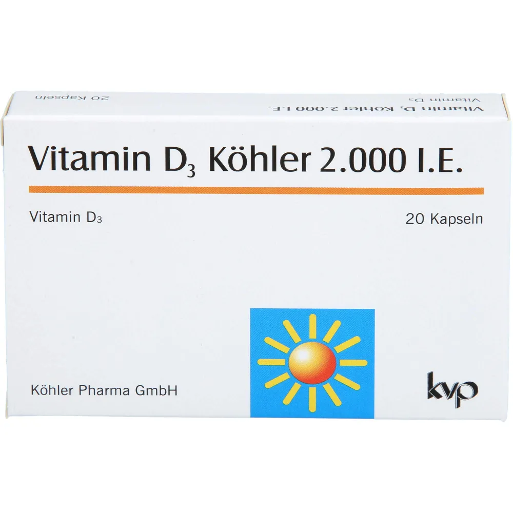 Vitamin D3 Köhler 2.000 I.E. Kapseln 20 St