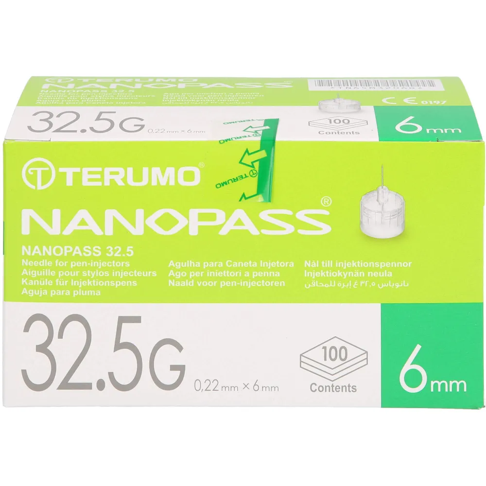 Terumo Nanopass 32,5 Pen Kanüle 0,22x6 mm 100 St