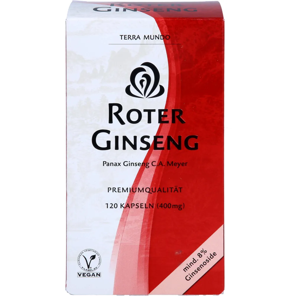 Roter Ginseng 400 mg 8% von Terra Mundo Kapseln 120 St