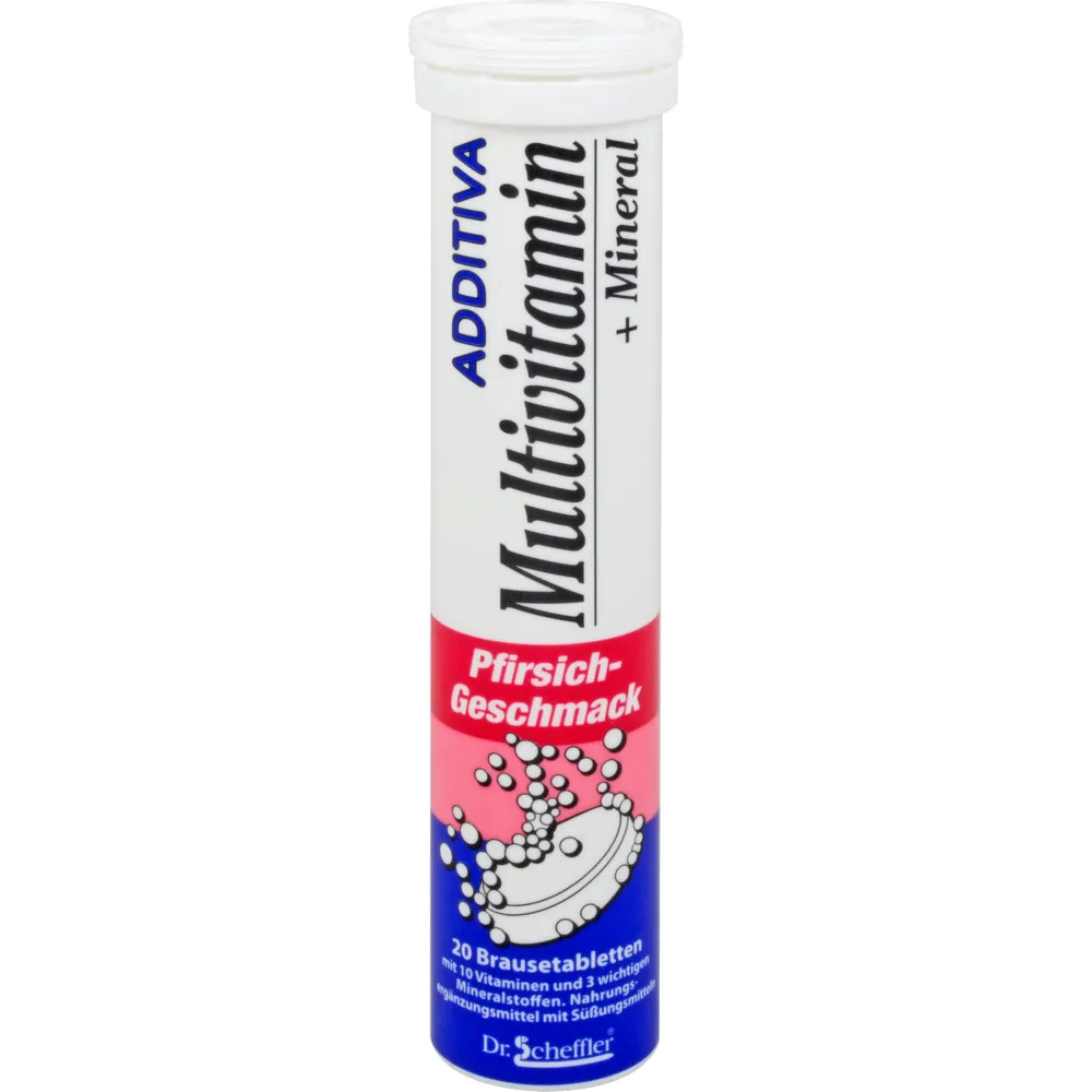 Additiva Multivit.+Mineral Pfirsich R Brausetabl. 20 St