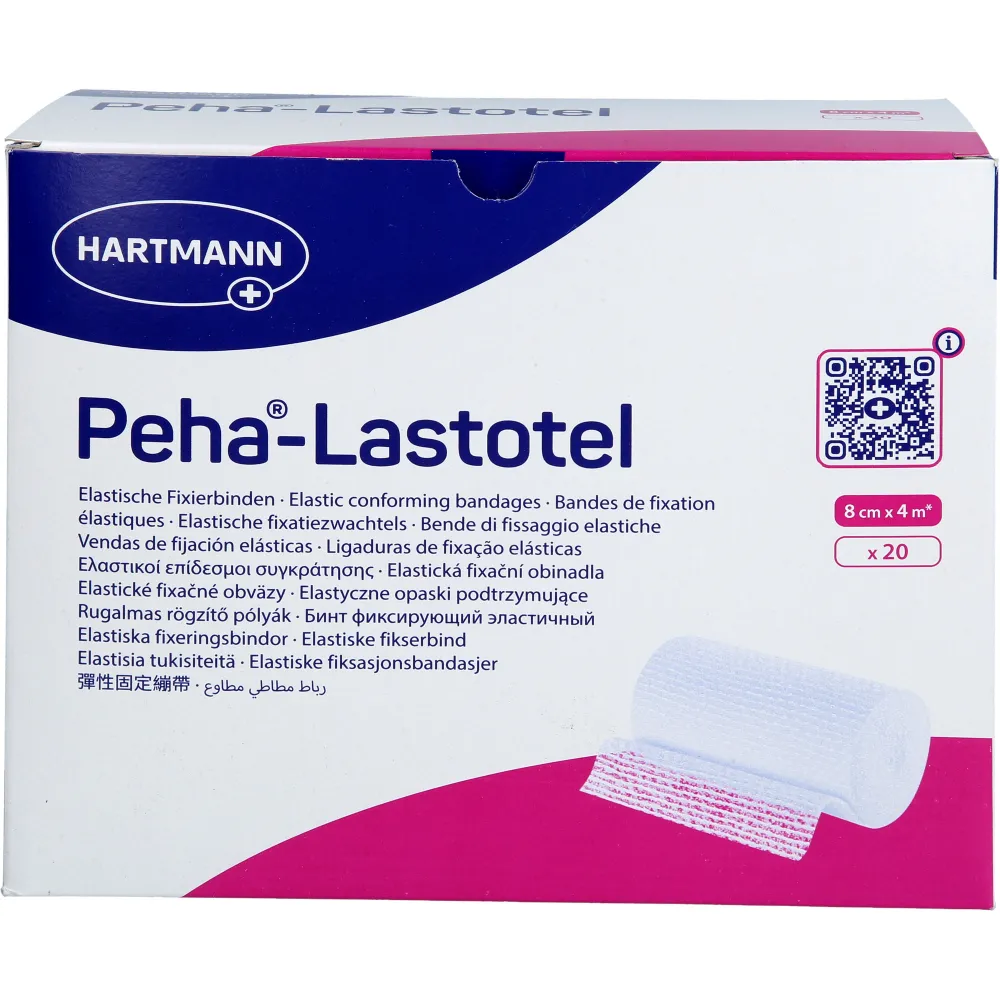Peha-Lastotel Fixierbinde 8 cmx4 m 20 St