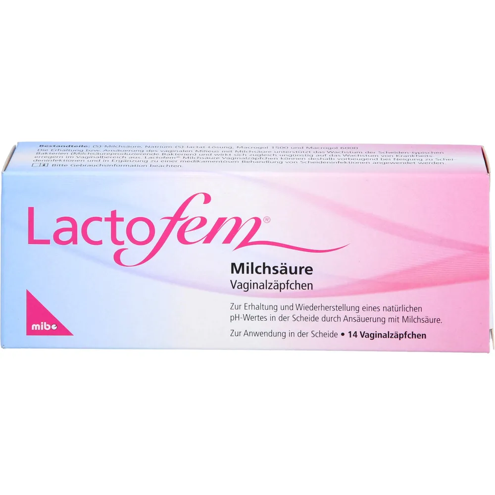 Lactofem Milchsäure Vaginalzäpfchen 14 St