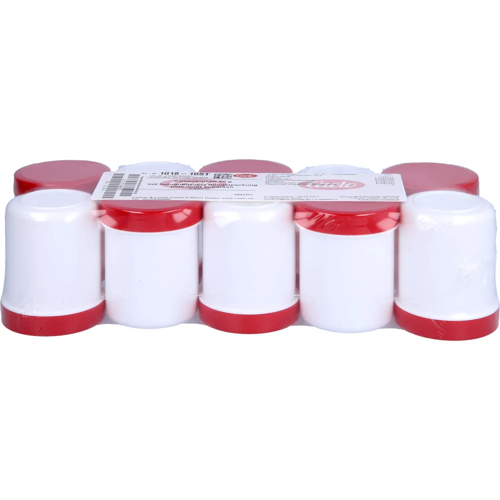 Salbenkruke weiß 50 g m.Schraubdeckel rot 10 St