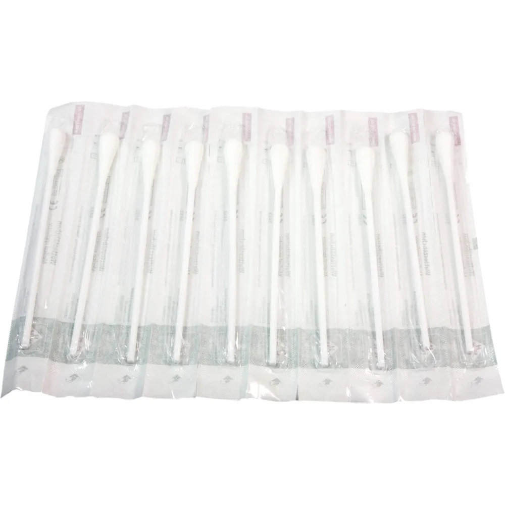 Wattestäbchen Kunststoff großer Kopf 15 cm steril 10 St