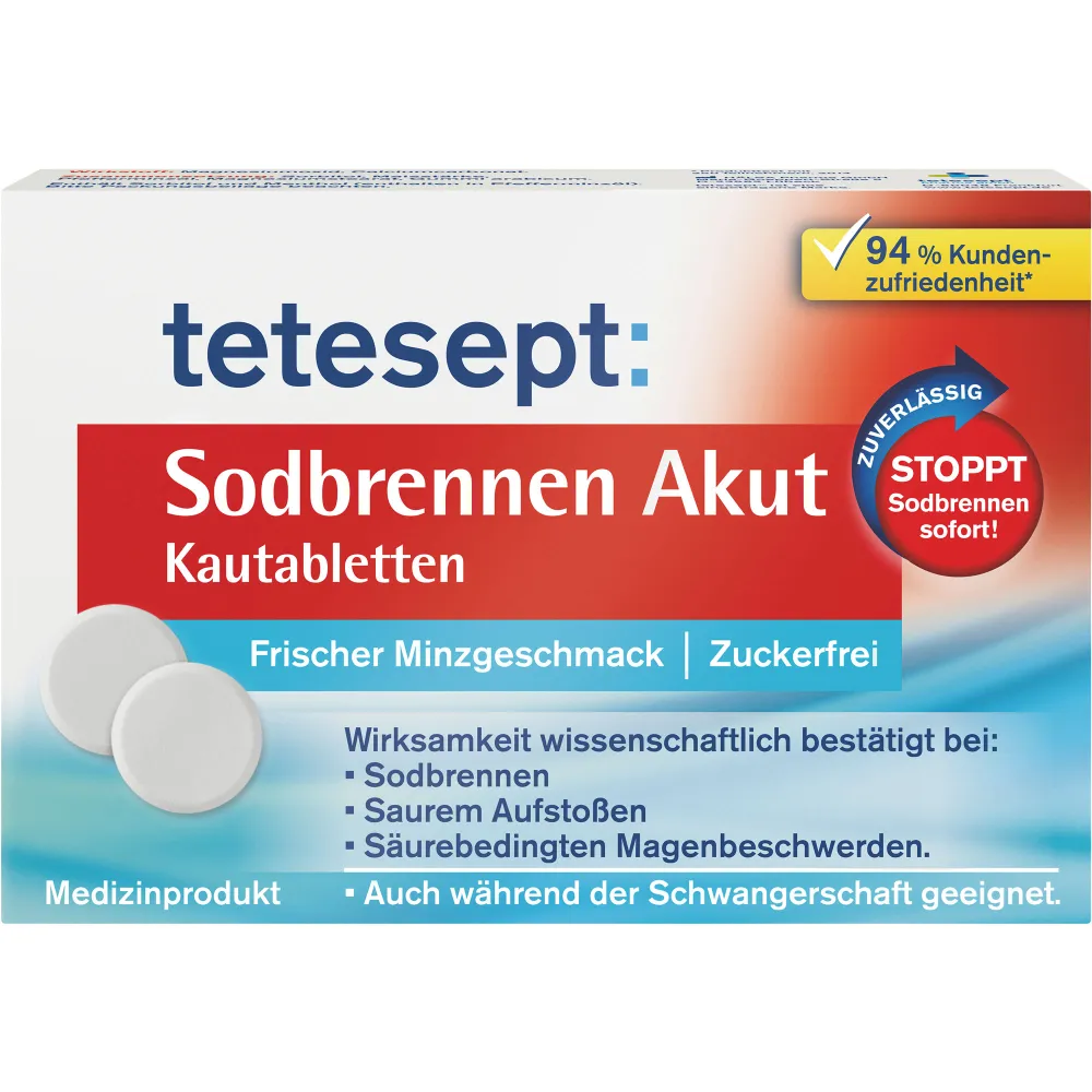 Tetesept Sodbrennen Akut Kautabletten 20 St