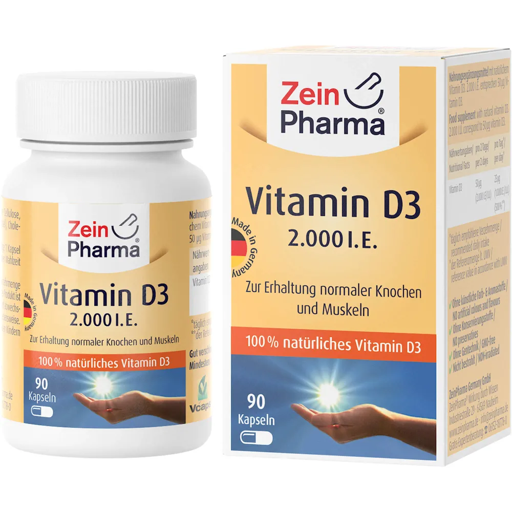 Vitamin D3 2000 I.E. Kapseln 90 St