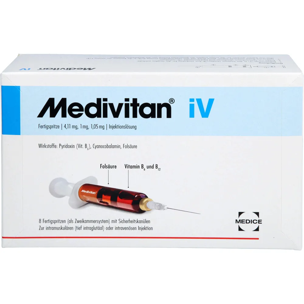 Medivitan iV Injektionslösung in Zweikammerspritze 8 St