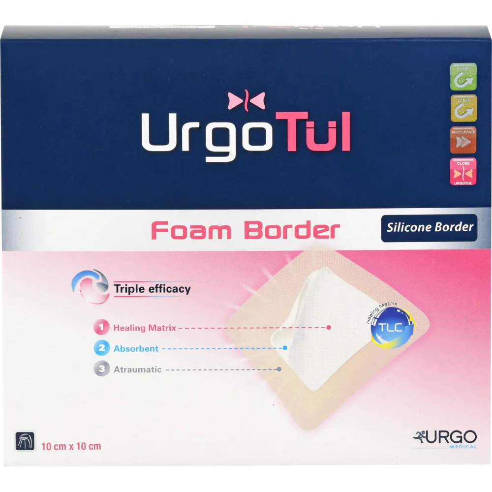 Urgotül Foam Border 10x10 cm Verband 10 St