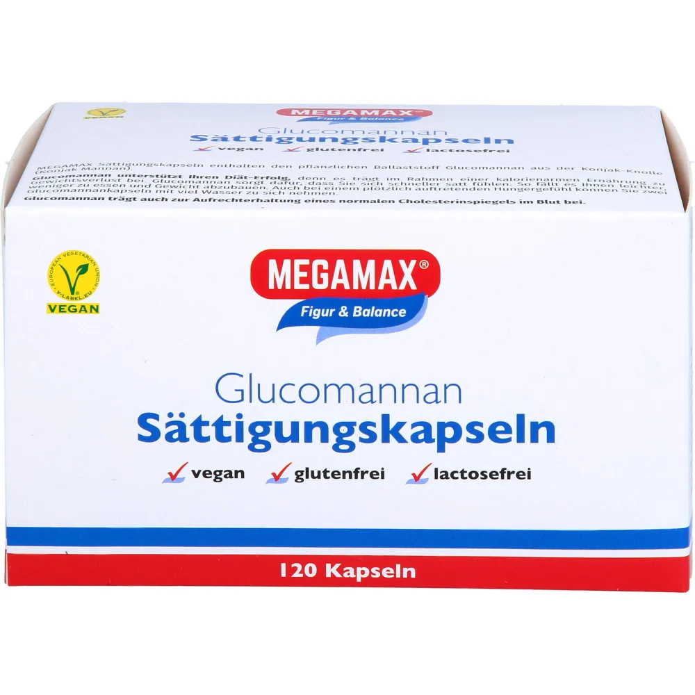 Megamax Sättigungskapseln Glucomannan 120 St