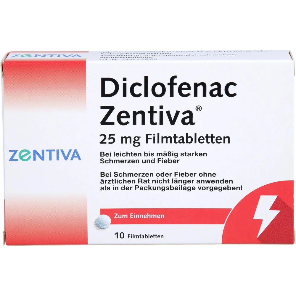 Diclofenac Zentiva 25 mg Filmtabletten 10 St