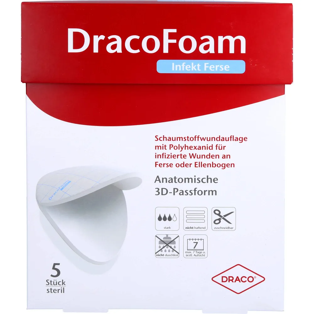 Dracofoam Infekt Schaumst.Wundauf.Ferse 5 St