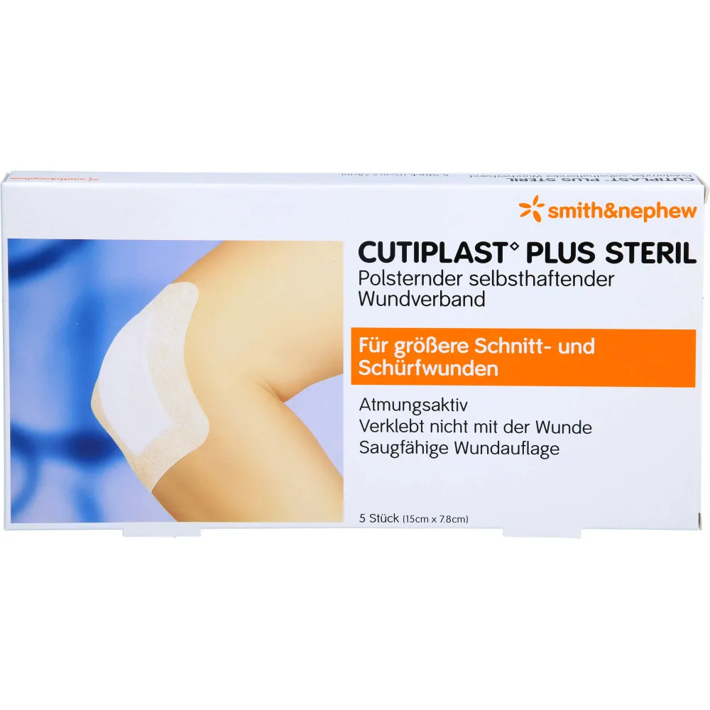 Cutiplast Plus steril 7,8x15 cm Verband 5 St